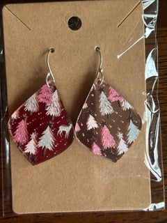 Pink Mirrored Winter Wonderland Earrings